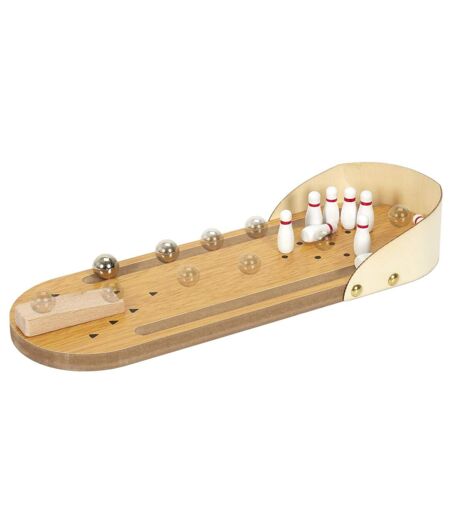 Jeu de Bureau Bowling 31cm Marron
