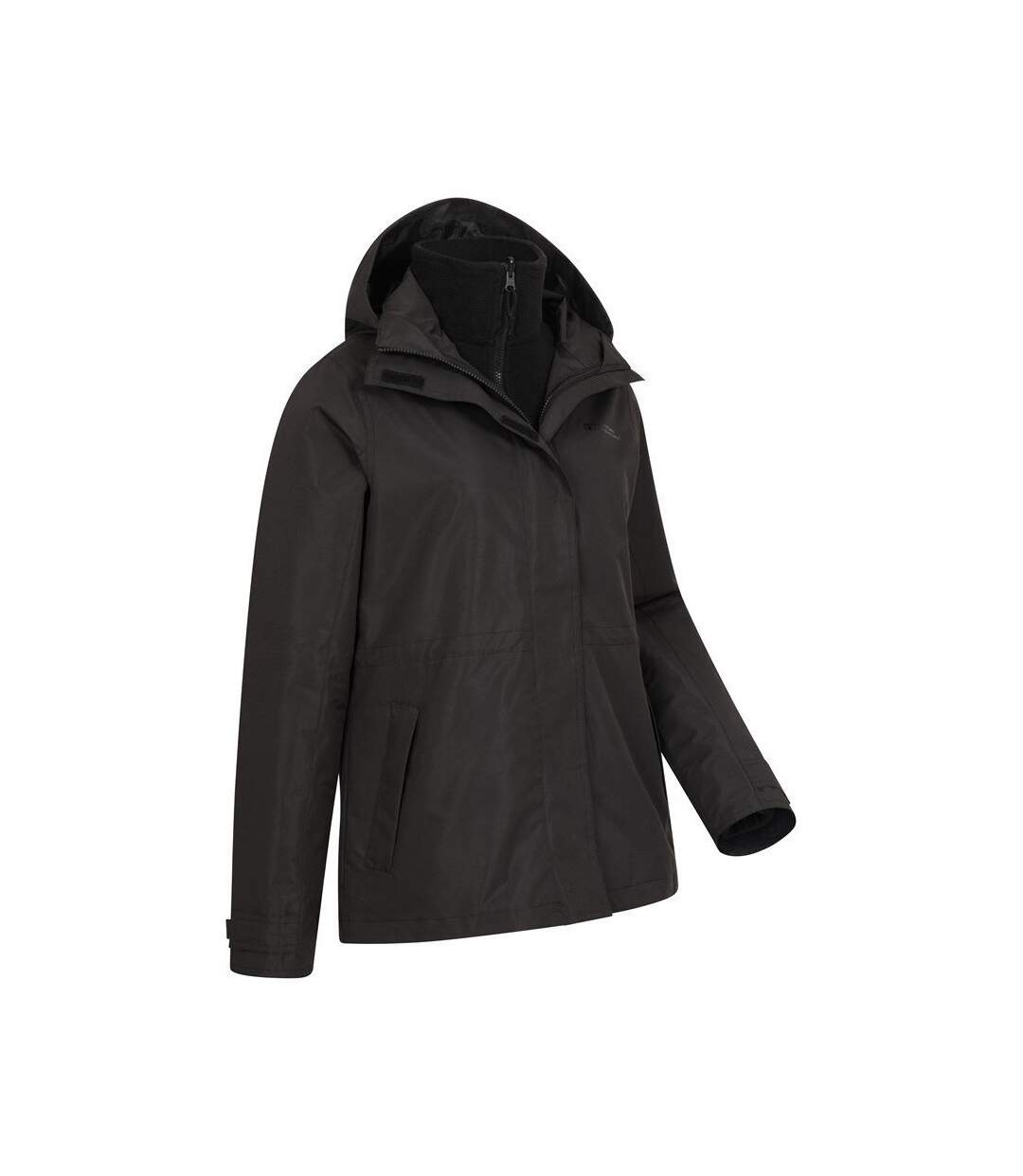Womens/ladies fell 3 in 1 water resistant jacket black Mountain Warehouse-4