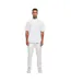 Mens Mock Neck Oversized T-shirt White Build Your Brand-1