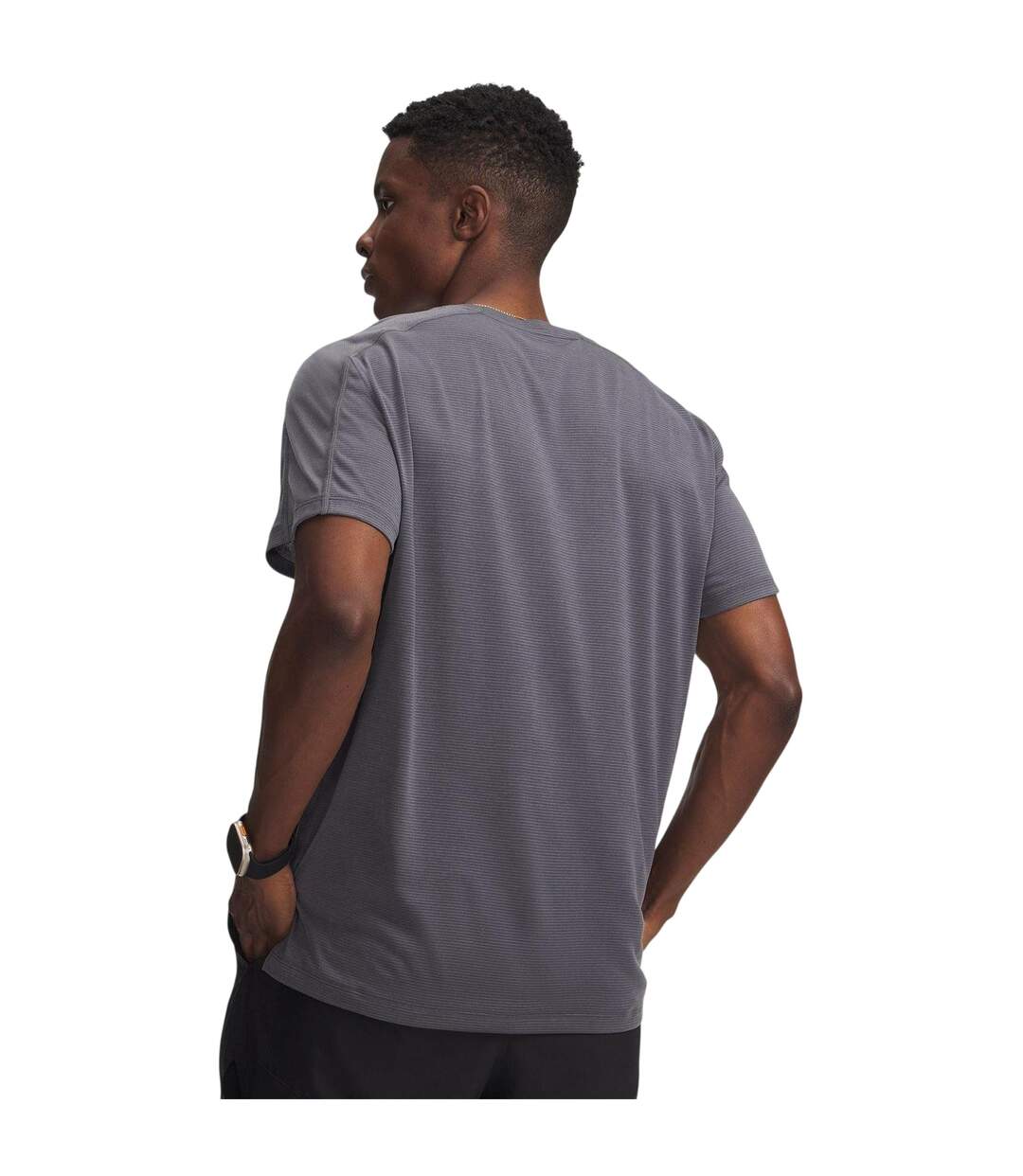 Mens Velociti Reflective T-shirt Castle Rock Grey Under Armour-2