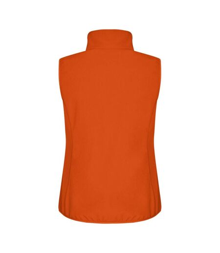Womens/ladies Classic Softshell Body Warmer Blood Orange Clique