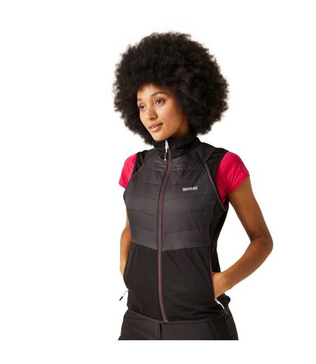 Womens/ladies steren ii hybrid jacket black/flamingo pink Regatta