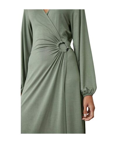 Robe mi-longue femme vert kaki Principles