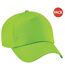 Lot de 2  casquettes de baseball adulte vert citron Beechfield