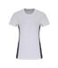 TriDri T-shirt Performance à empiècement contrasté pour femmes/femmes (Mélange blanc/noir) - UTRW6540