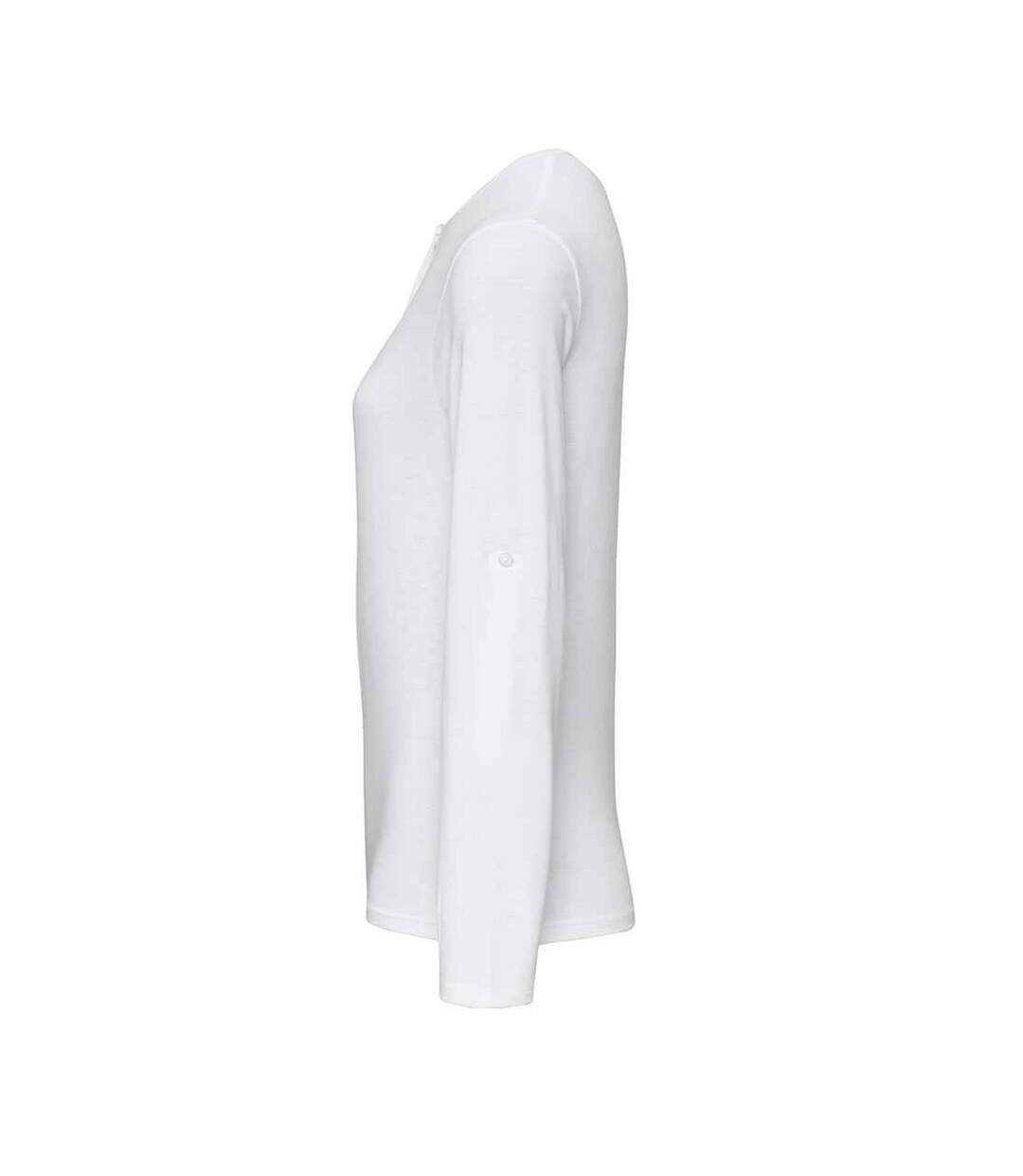 T-shirt Long John Femme Blanc Premier-3