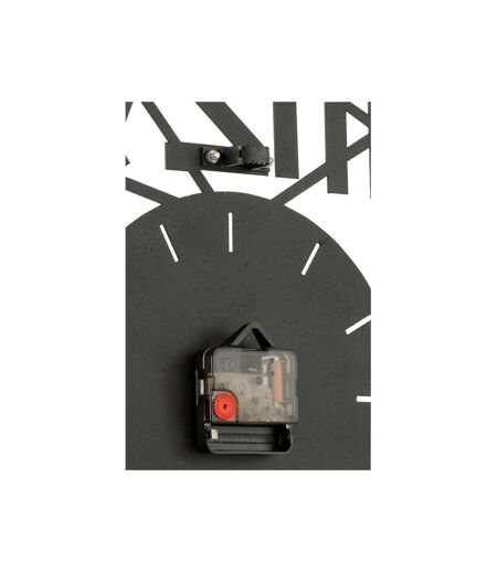 Paris Prix - Horloge Murale En Métal chiffres 48cm Noir