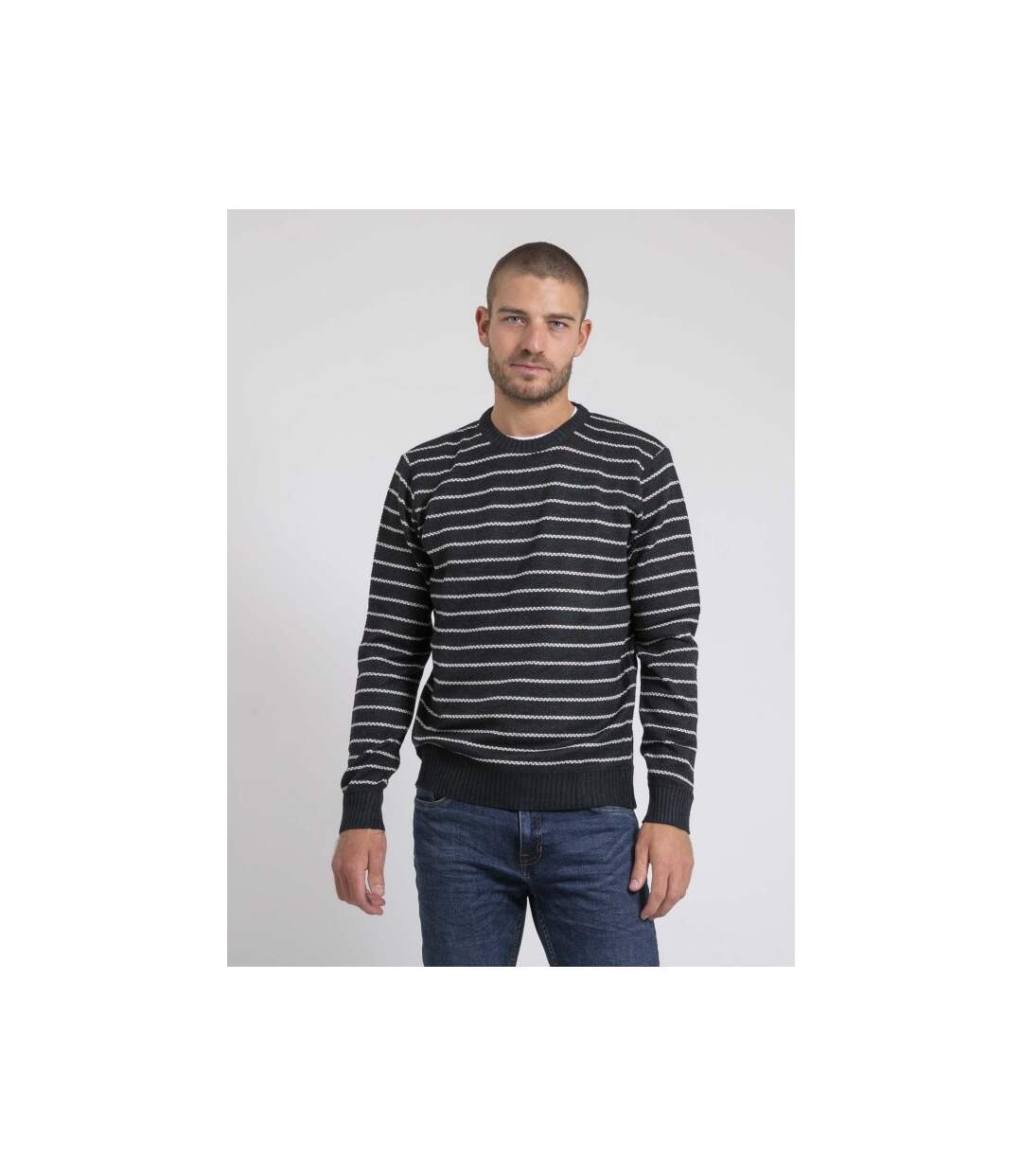 Pull col rond rayures LIMUTIL-1