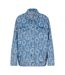 Womens/ladies The Icon Oversized Denim Jacket Turquoise Hugo-2