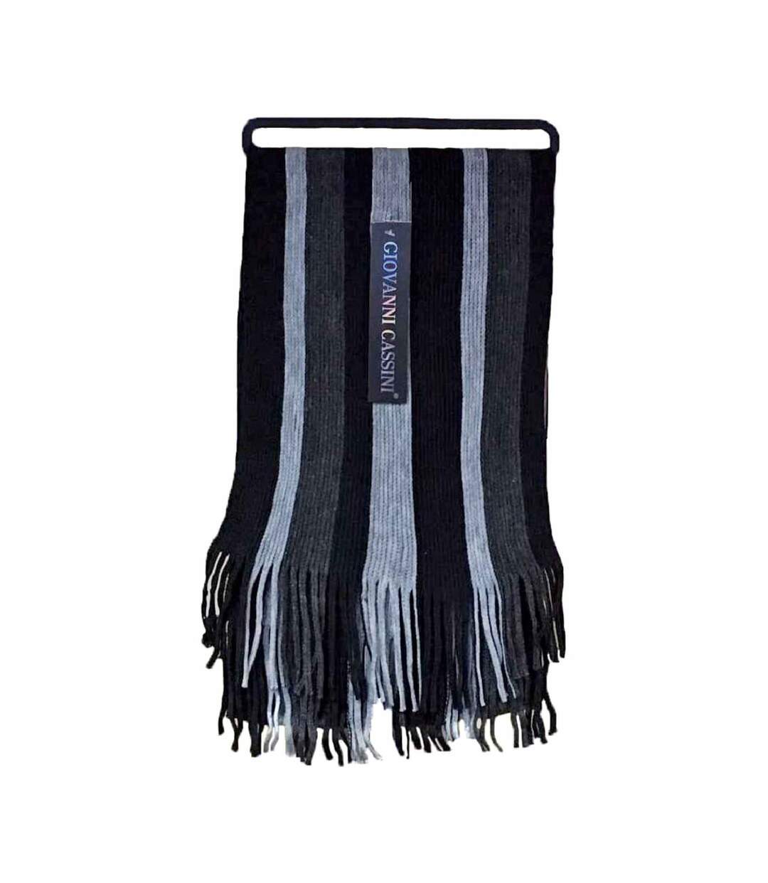 Mens Italian Inspired Warm Knitted Striped Winter Scarf-2