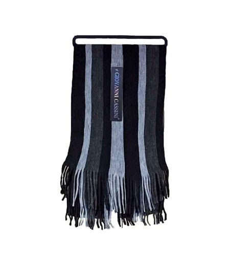 Mens Italian Inspired Warm Knitted Striped Winter Scarf