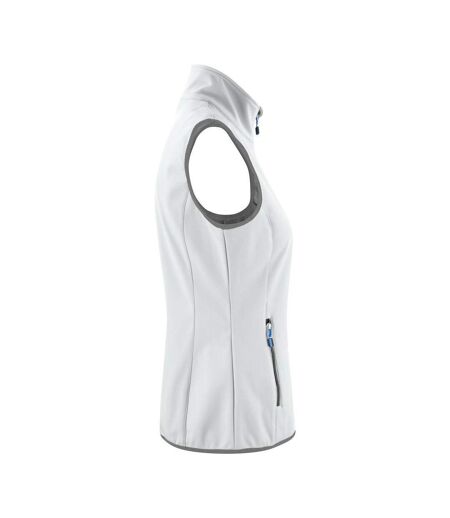 Womens/ladies Trial Softshell Gilet White Printer