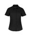 Chemisier Manches Courtes Femme Noir Kustom Kit-1