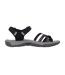 Womens/ladies Salina Cross Strap Leather Walking Sandals Black Grey Karrimor-1