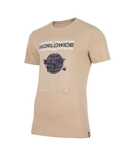 T-shirt Motif/style Globe Homme Beige 4F