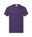Mens Original T-shirt Purple Fruit Of The Loom-1