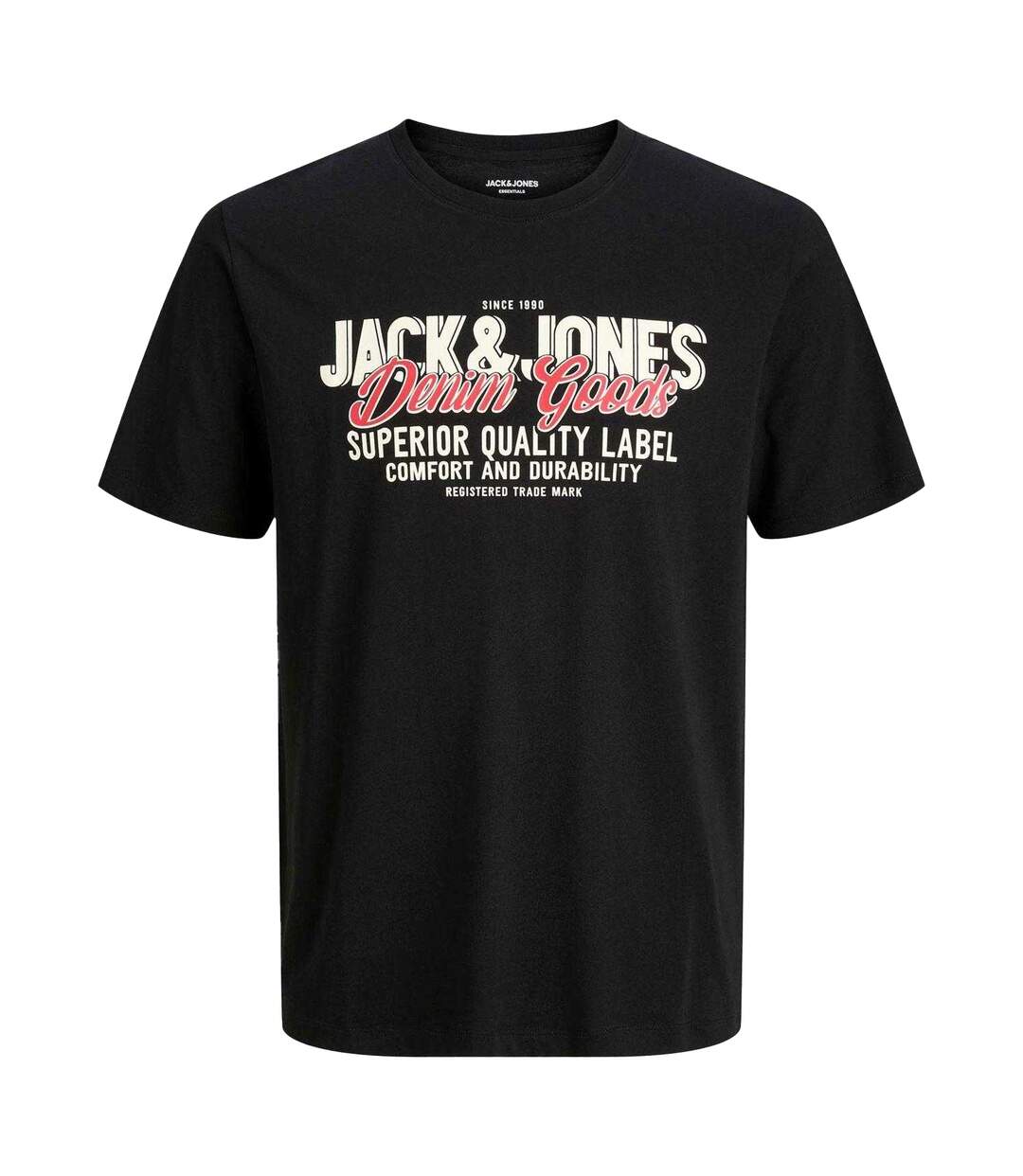 T-shirt Motif/style Logo Et Couleurs Homme Noir Jack And Jones-1