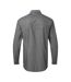 Mens chambray organic long-sleeved shirt grey denim Premier