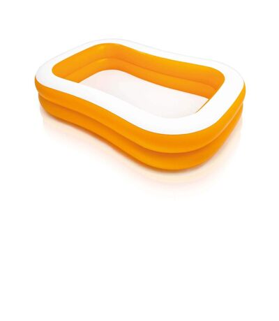 Piscine gonflable rectangulaire Abricot - L. 229 x H. 46 cm - Orange