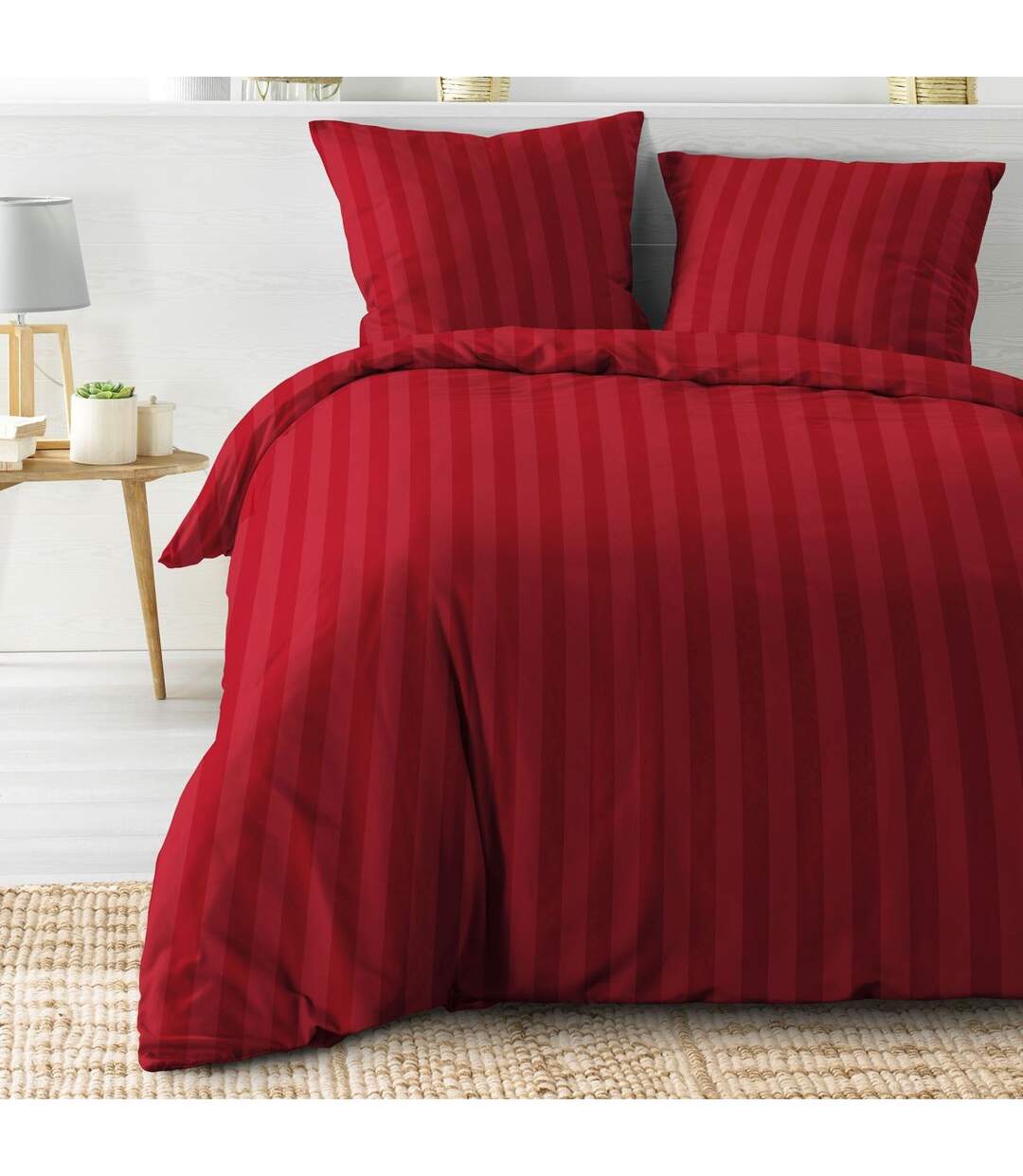 Parure de Lit 3 Pièces Cleo 240x220cm Rouge-1