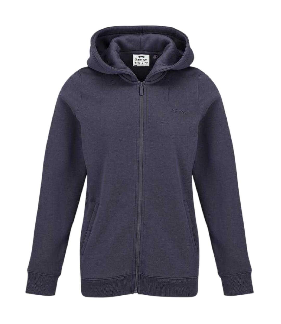Veste À Capuche Motif/style Logo Femme Anthracite Slazenger-1