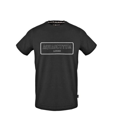 T-shirt Motif/style Lettrage Homme Noir Aquascutum