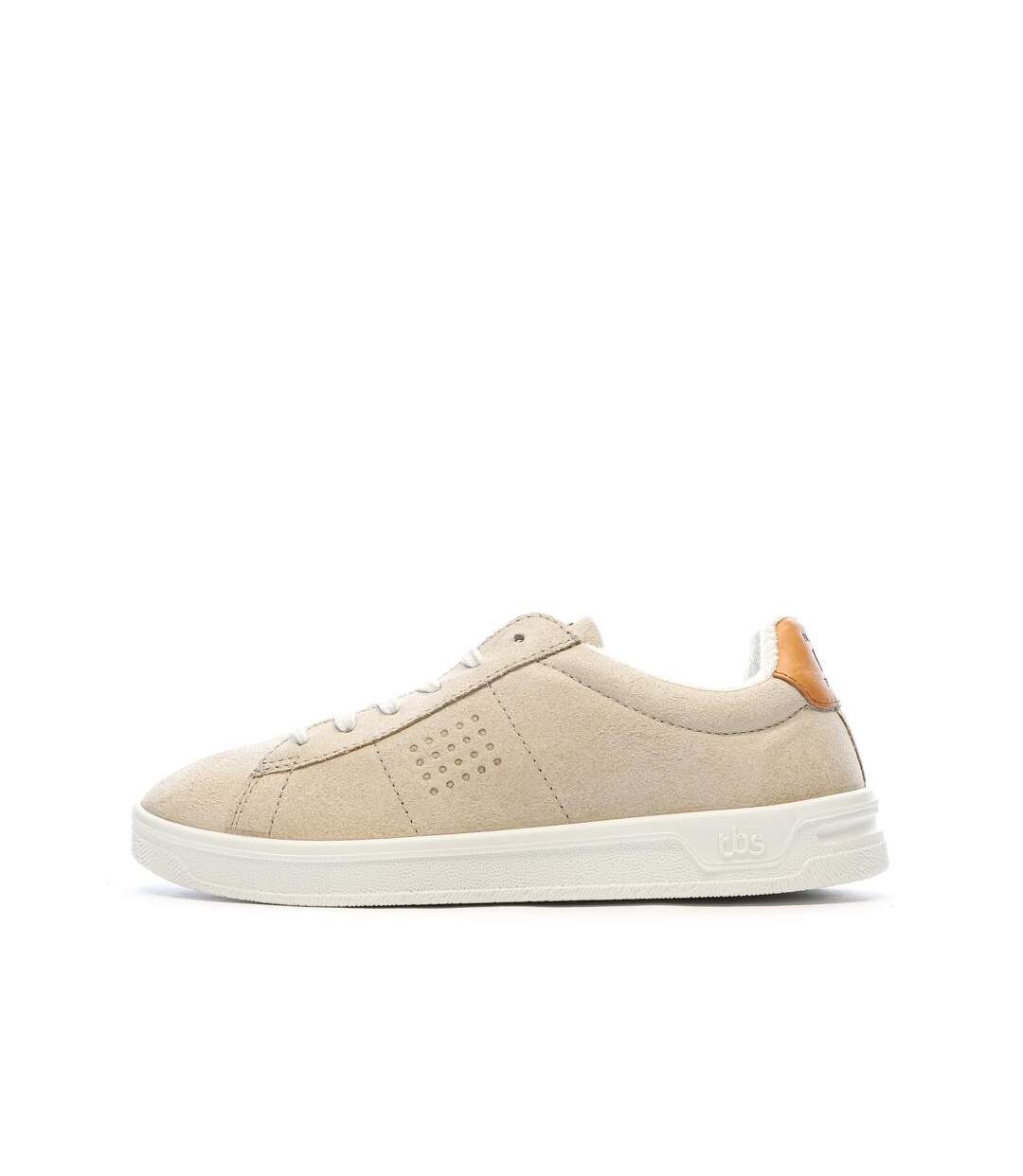 Baskets beige femme tbs mascon-1