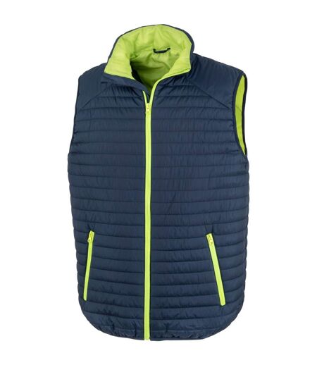 Veste Sans Manches Homme Bleu Marine Vert Clair Result Genuine Recycled