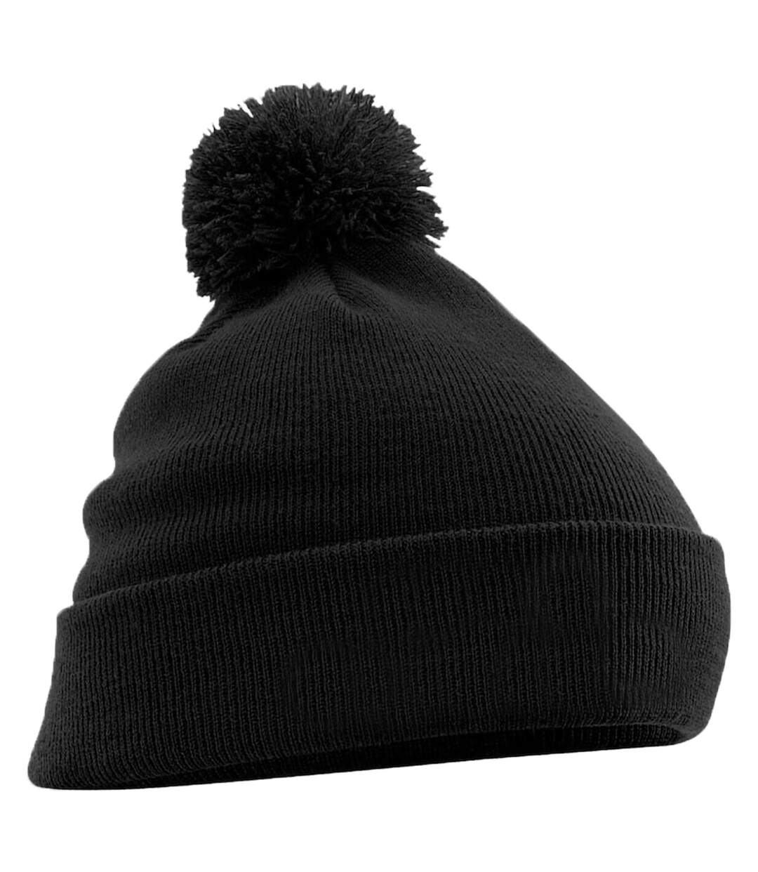 Bonnet En Coton Biologique Snowstar Noir Beechfield-3