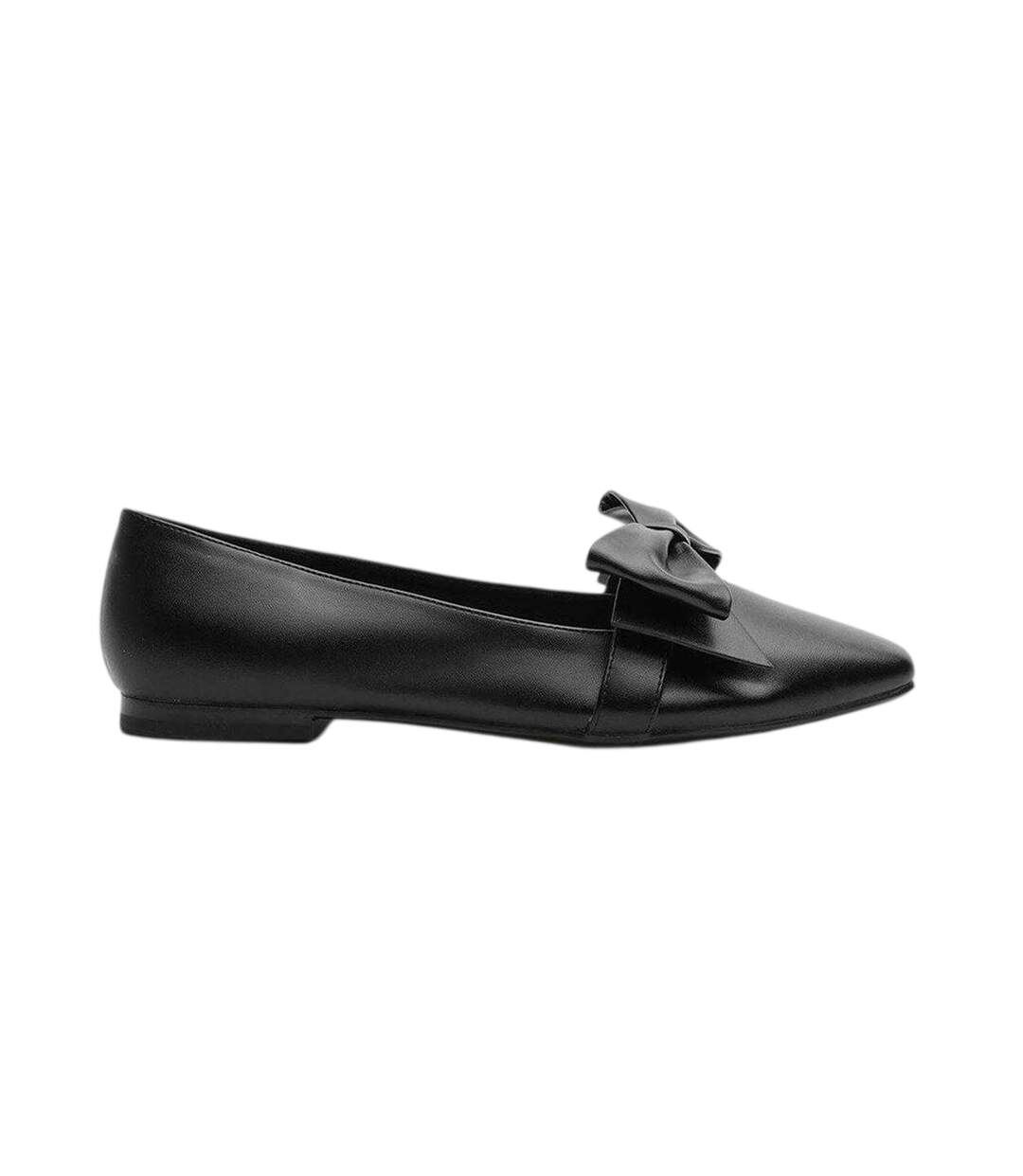 Womens/ladies Square Toe Ballet Flats Black Where´s That From-2