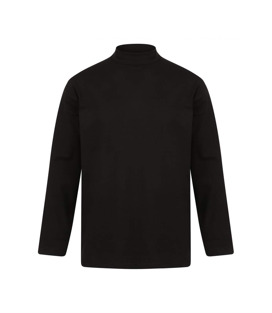 Mens roll neck long-sleeved top black Henbury