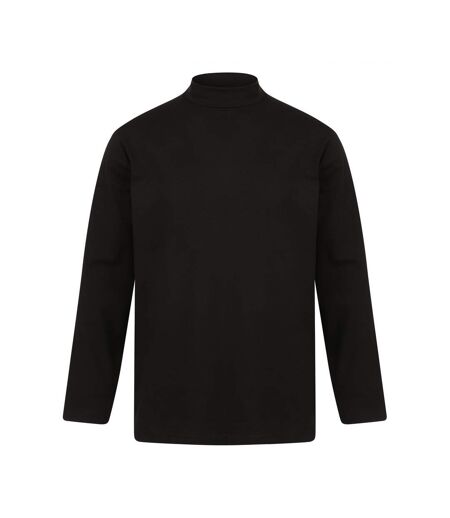 Henbury Mens Roll Neck Long-Sleeved Top (Black) - UTPC5985
