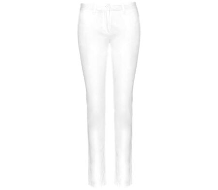 Pantalon chino - Femme - PAT741 - blanc