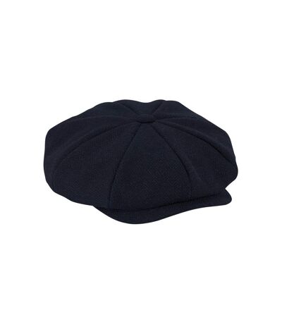 Beechfield Unisex Adult Heritage Herringbone Baker Boy Cap (Navy) - UTRW9426