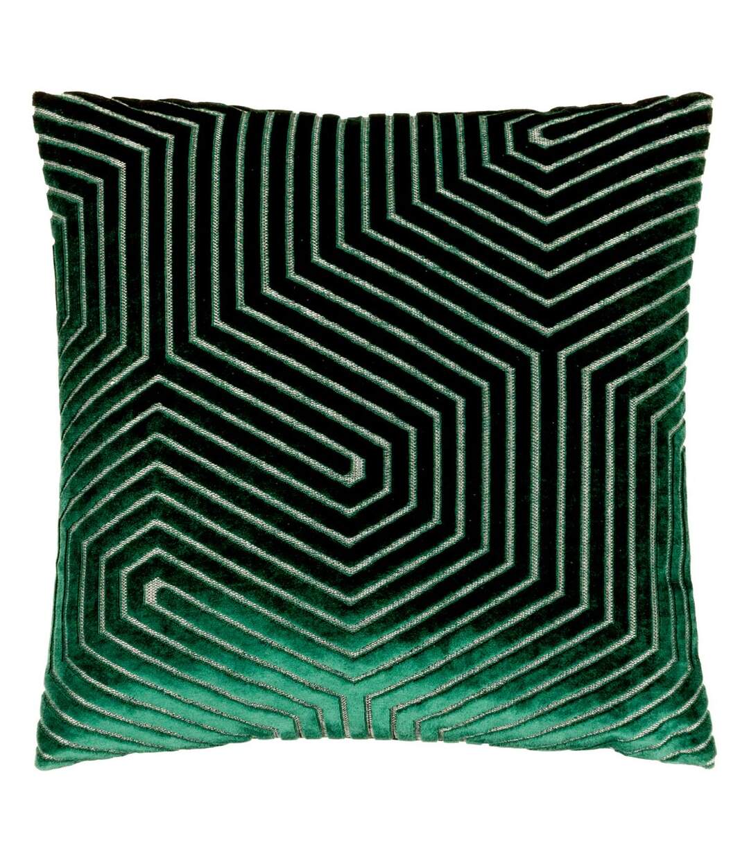 Evoke cut cushion cover 45cm x 45cm emerald Paoletti-1