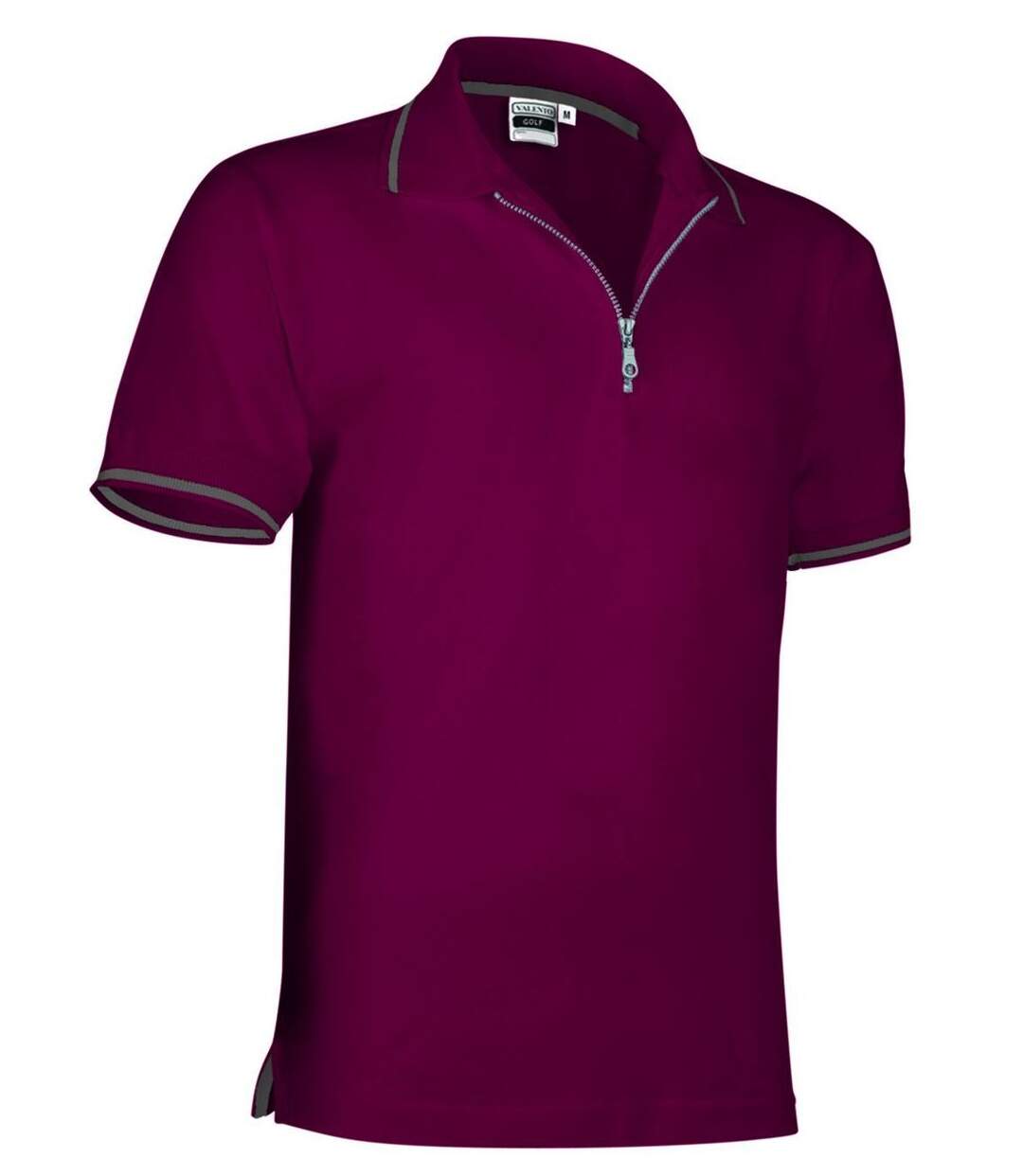 Polo homme zippé - réf GOLF - rouge bordeaux