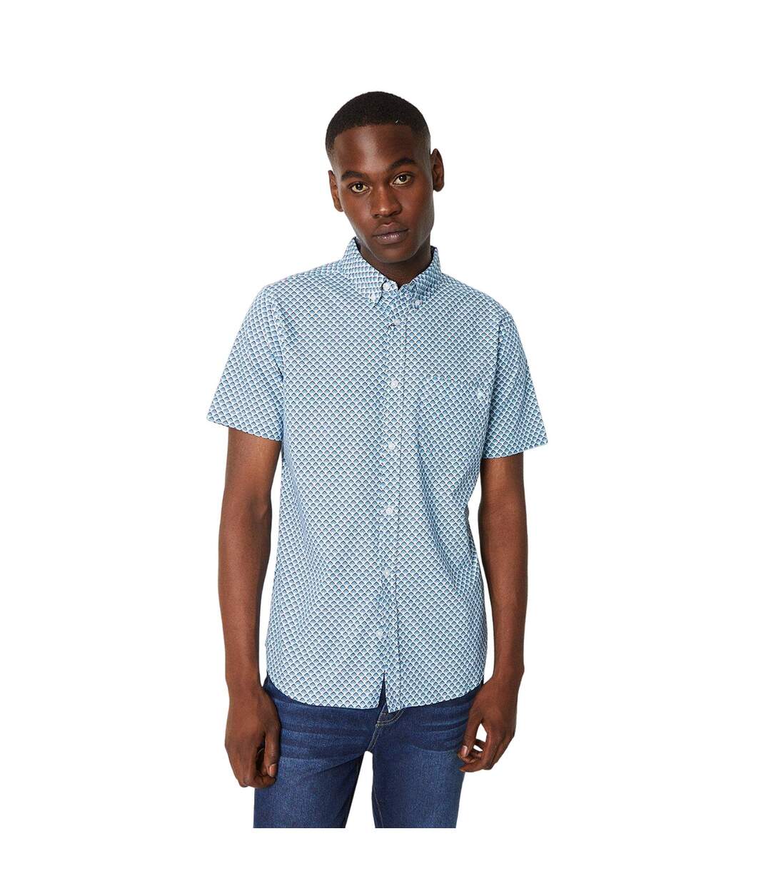 Chemise homme bleu marine Maine-1