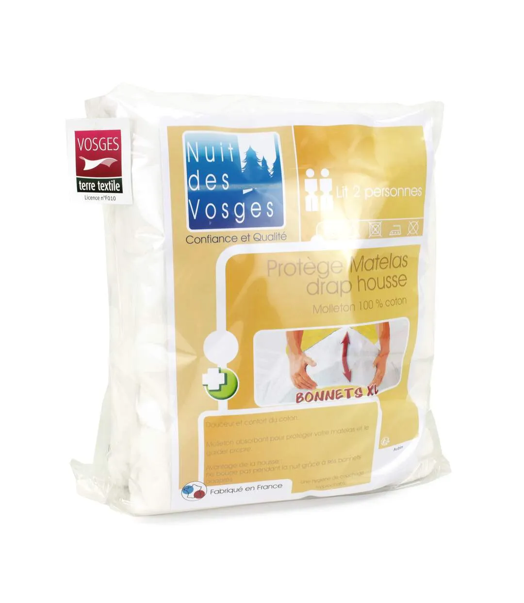 Protège matelas molleton AUBIN Bonnet de 40 cm-1