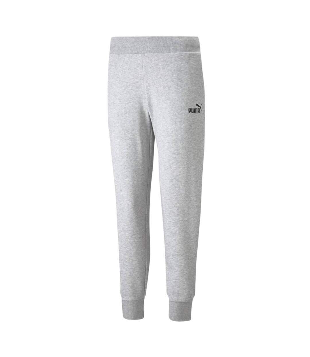Womens/ladies Essential Jogging Bottoms Grey Puma-1
