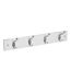 Patère en Bois & Métal 4 Têtes 42cm Blanc-1