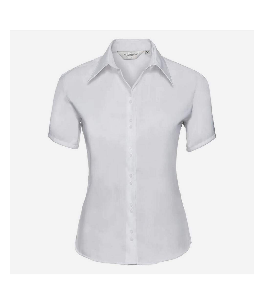 Womens/ladies ultimate non-iron short-sleeved shirt white Russell Collection