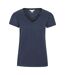 Womens/ladies Malaga Broderie Sleeve T-shirt Navy Mountain Warehouse-3