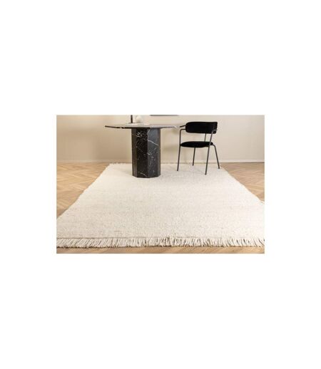 Tapis Déco en Laine Betina 160x230cm Blanc