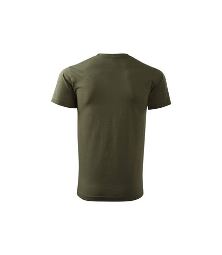 Mens Heavy New T-shirt Dark Khaki Green Malfini