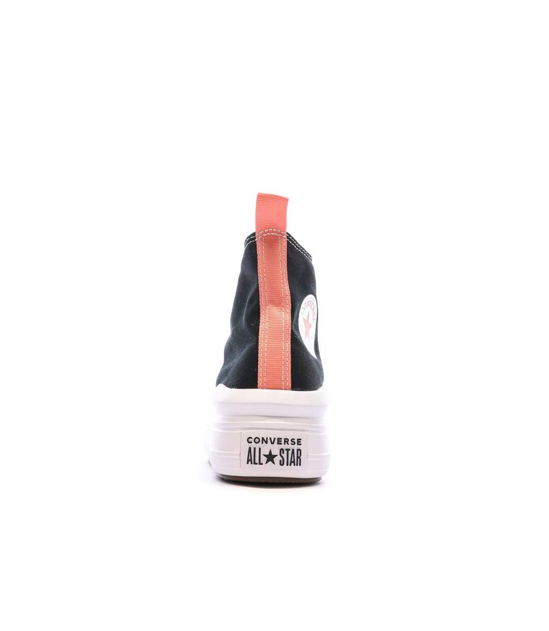 Baskets noir/rose femme converse all star move platform-3