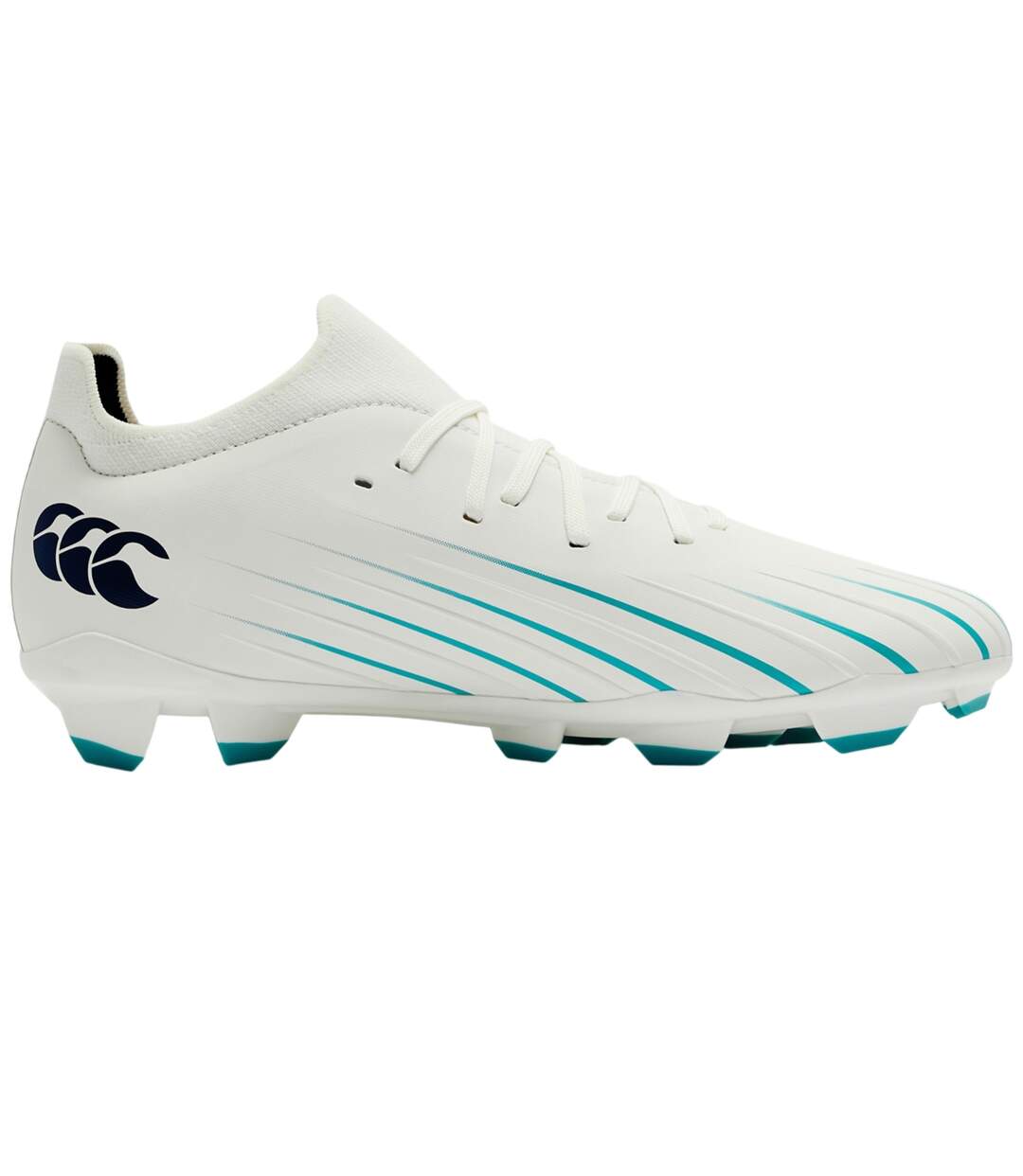 Unisex Adult Speed Falcon Pro 2.0 Firm Ground Rugby Boots White Green Canterbury-1