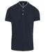 Polo homme col mao - manches courtes - K223 - bleu marine