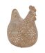 Statuette Poule Déco Linda 12cm Beige-1