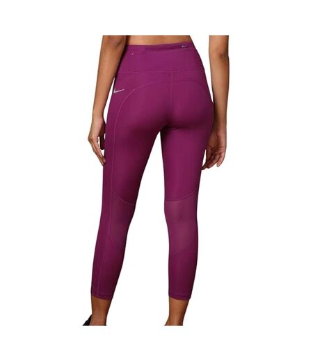 Legging Violet Femme Nike Fast Crop - M