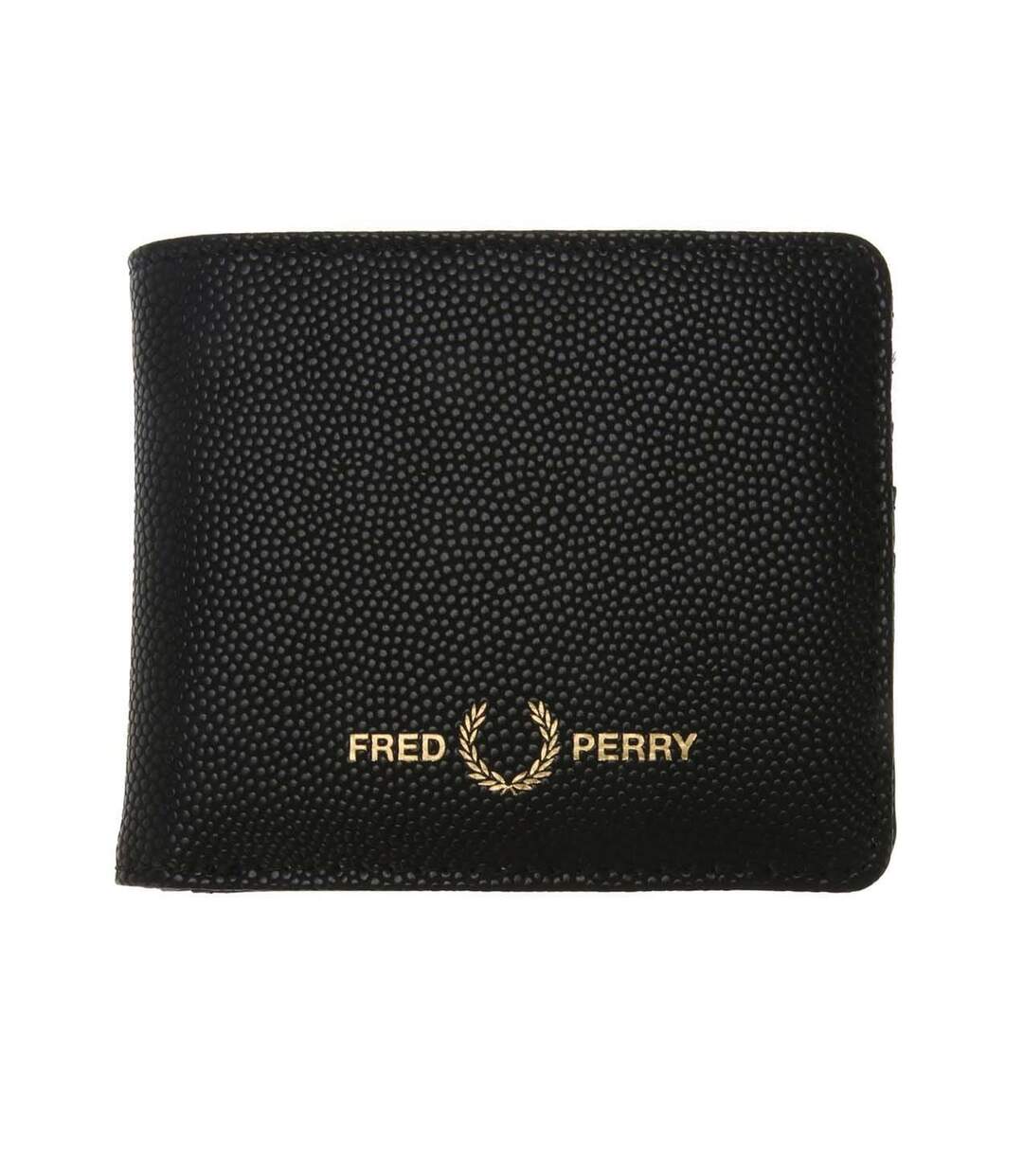 Mens Scotch Grain Leather Wallet One Size Black Fred Perry-1